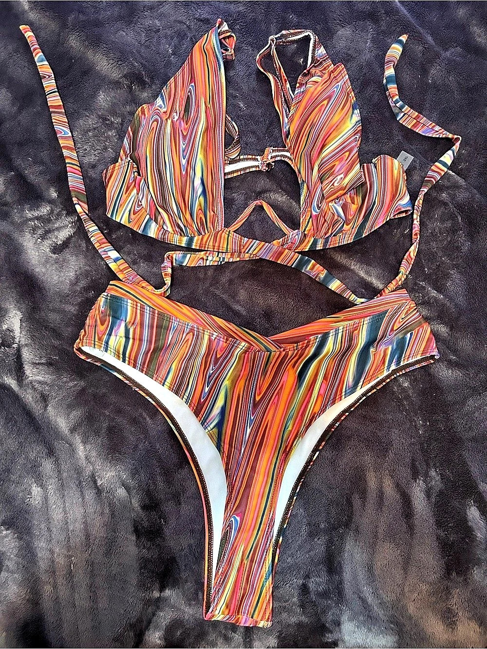 Abstract Multicolor Bikini
